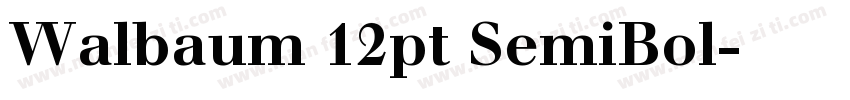 Walbaum 12pt SemiBol字体转换